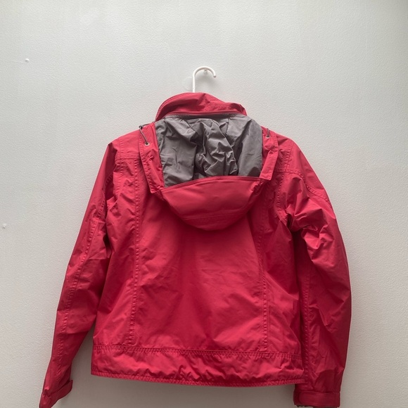 MEC - Pink / Red Rain Jacket with Detachable Hood - Picture 6 of 7